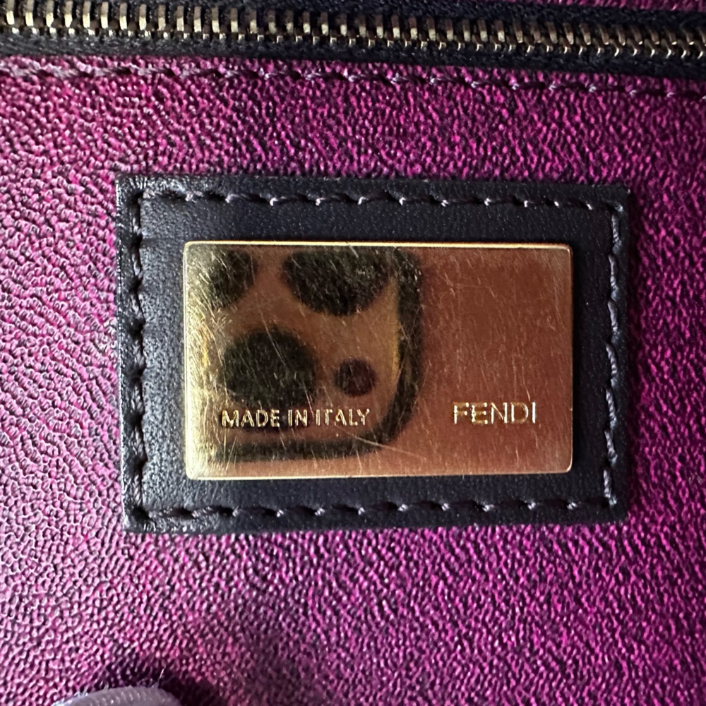 Fendi Zucca Spalmati small role tote tobacco fuchsia - Picture 12 of 17